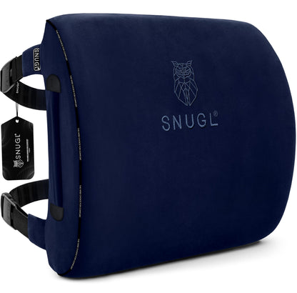 SNUGL Lumbar Support Cushion | Seat Cushions | Back Support for Office Chair | Posture Corrector Men & Women | Car Seat Cushion