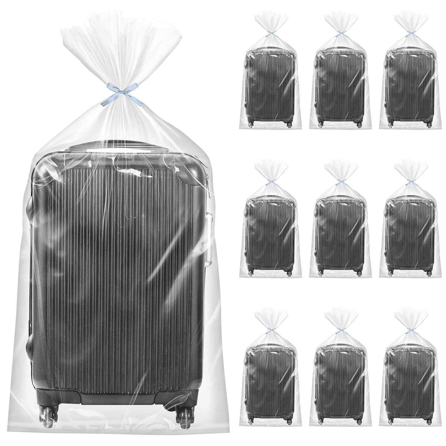 10 pcs Extra Large Clear Plastic Storage Bags