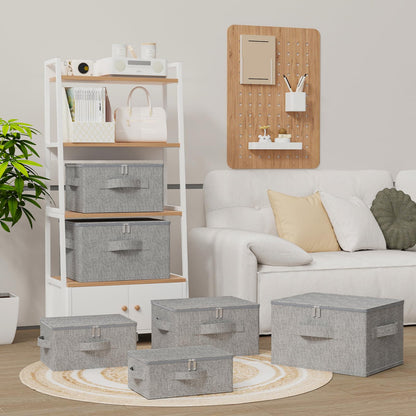 ENUMAIL Underbed Storage Boxes with Zippers,50x40x30cm,Grey,2 Pack