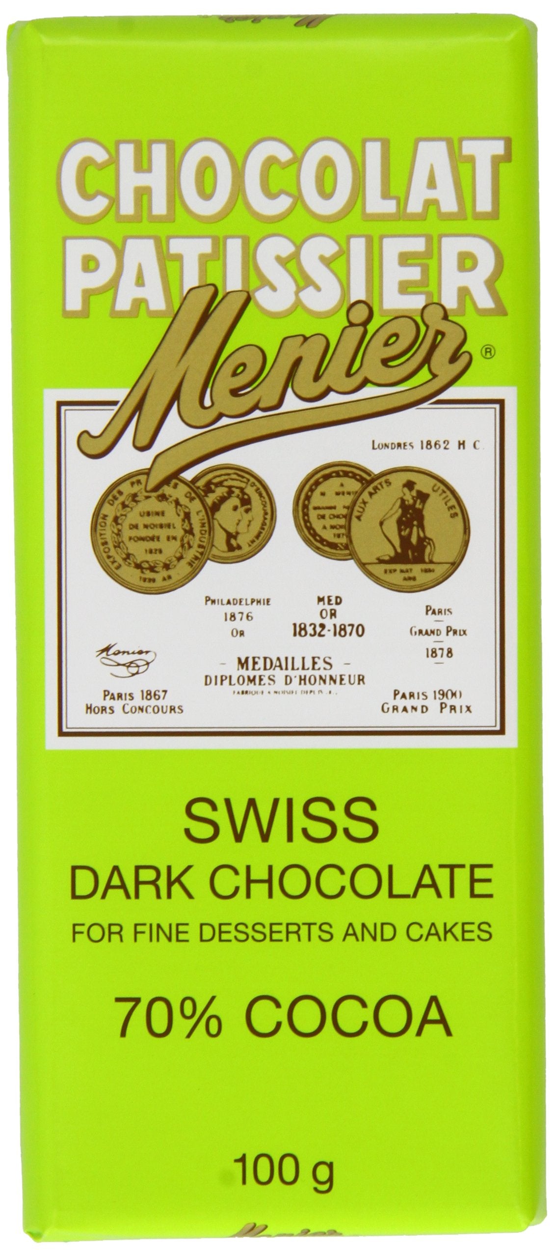 Menier Dark Cooking Chocolate 100 g (Pack of 10)
