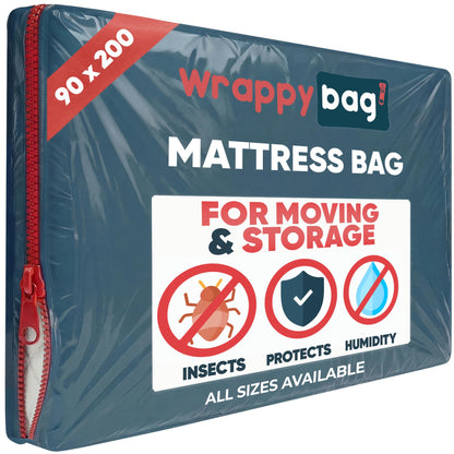Wrappybag mattress covers for moving house - plastic mattress protector