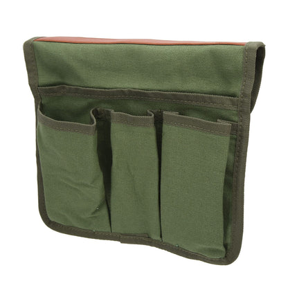 Alomejor Camping Chair Armrest Storage Bag with 3 Pouch Side Pocket for Outdoor Hiking (Military Green)