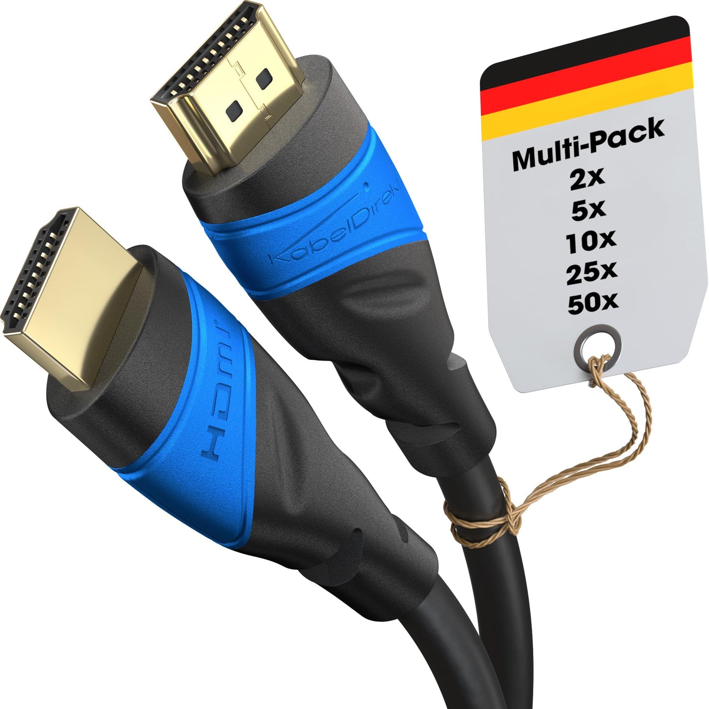 KabelDirekt ? 8K / 4K HDMI Cable ? 2x 4m & More HDMI Cables (0.15m?22.5m) ? German-Engineered HDMI Lead ? Supports 10K/8K@60Hz/4K@120Hz ? HDMI Cable