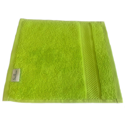Sue Rossi Face Cloths Pack of 2 or 6, Turkish Combed Cotton, 30cm x 30cm Wash Cloth Fingertip Flannel, Soft & Absorbent