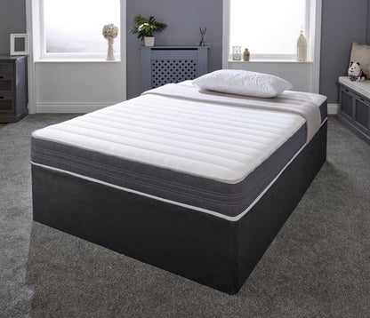 Extreme Comfort Sirocco Airflow Grey 18cms Deep Hybrid Spring & Memory Fibre Mattress, 4ft6 Double (4ft6 x 6ft3, 135cm x 190cm)