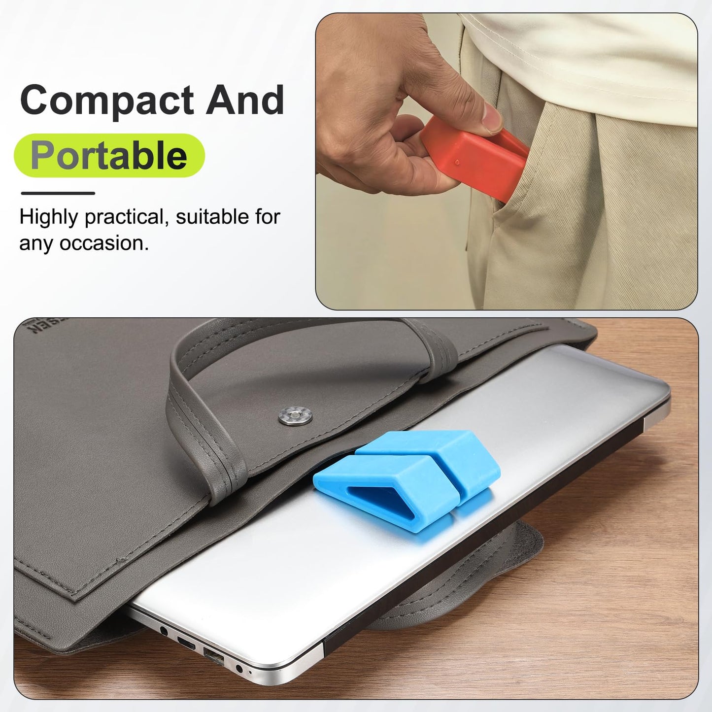 PATIKIL Laptop/Computer Keyboard Stand, 4-Pack Laptop Notebook Holder Portable Ventilated Anti-Slip for Desk Compact Cooling Notebook/Tablet