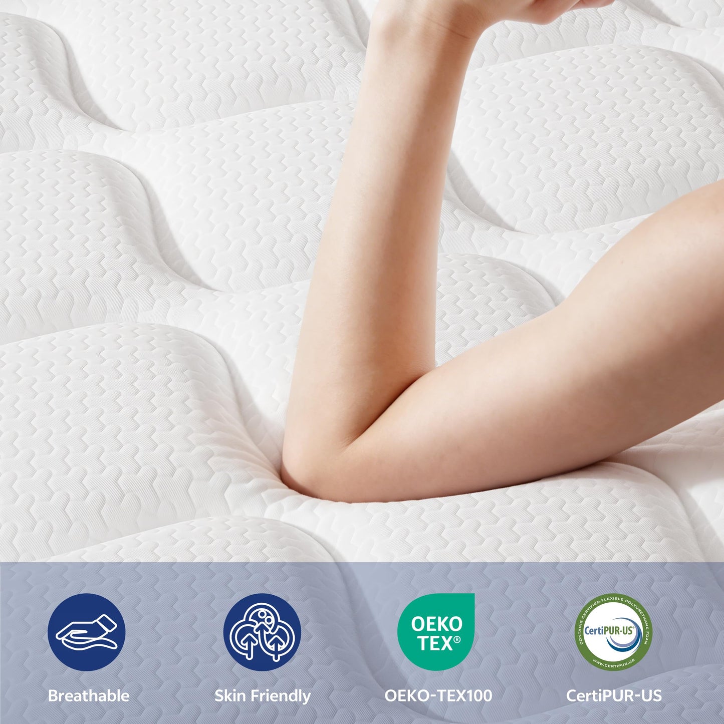 PurrJoys Orthopedic Double Mattresses 25cm Medium Firm for Back & Lumbar Pain Relief 135x190cm