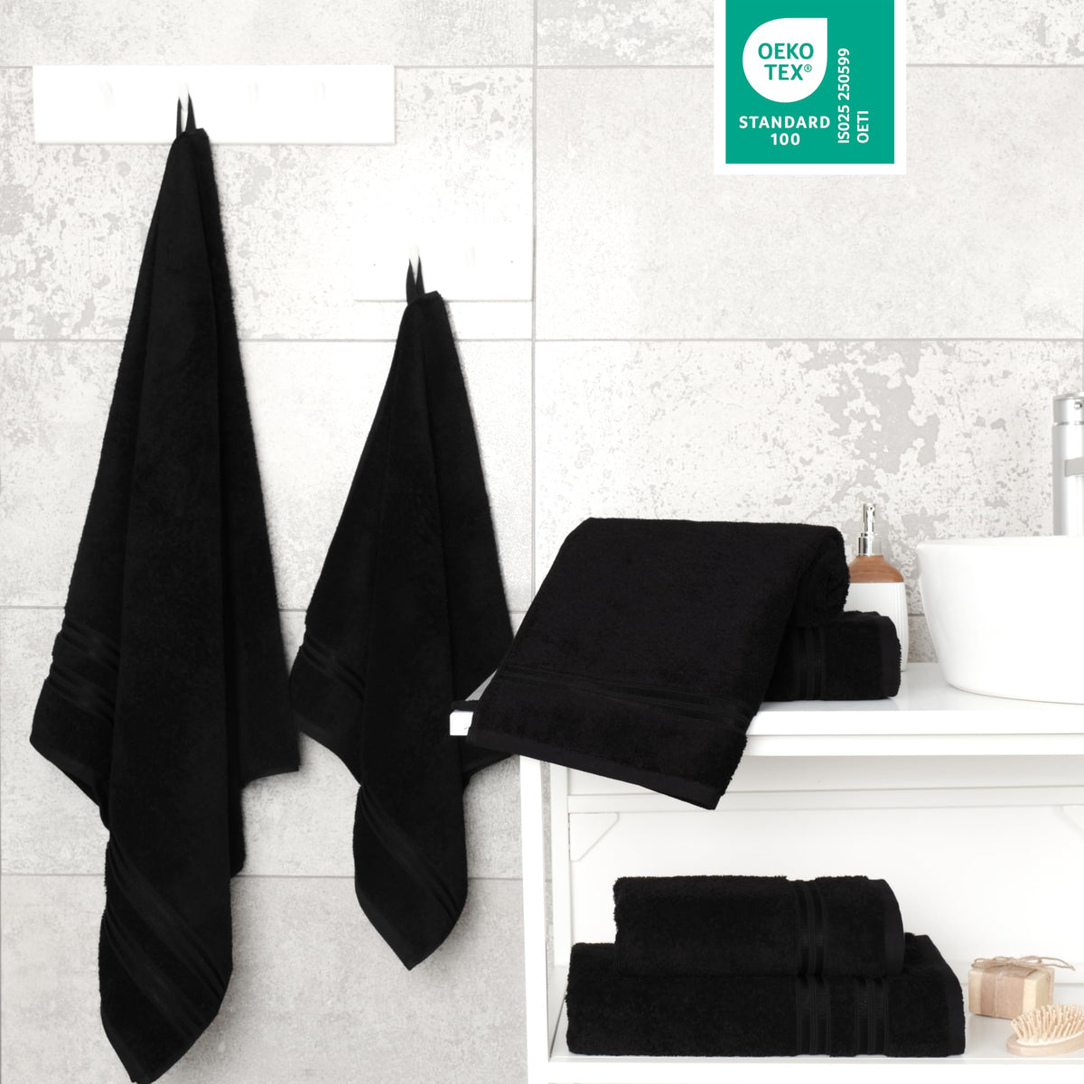 Hammetex Bathrobe 100% Cotton Unisex for Men and Women Quality 400 g/m² Quality Soft Absorbent Terry Towelling Bathrobe for Couples with Pockets