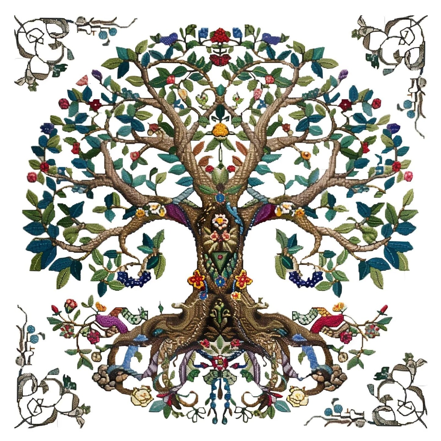 Xinpinzhou Tree 11ct Cross Stitch, 11 Count Counted Stamped Pre Printed Cross Stitch Embroidery Kits for Adults Beginners Starter Advanced Easy