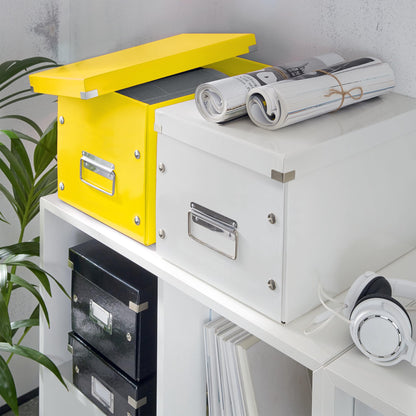 Leitz Large Storage Cube, Yellow, Click and Store Range, 61080016