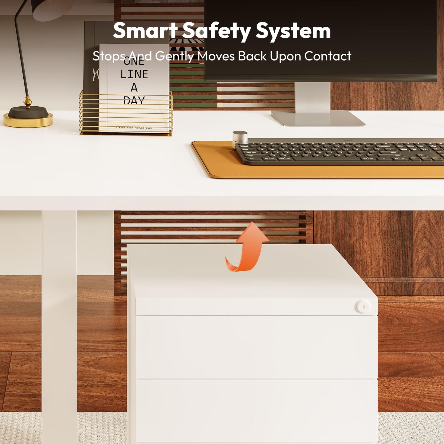 SANODESK 140 * 60 Electric Standing Desk Height Adjustable Standing Desk Sit Stand Table Adjustable Desk Stand Up Desk with Hook&Cupholder for Home