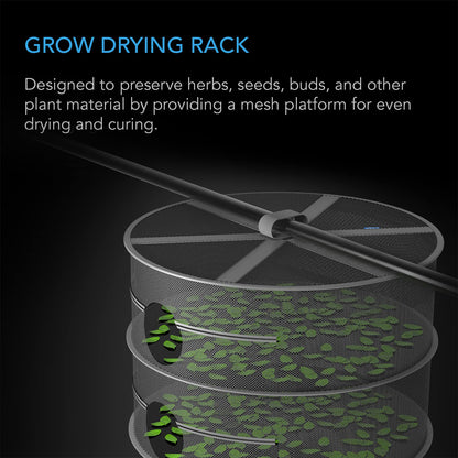 AC Infinity Herb Drying Rack, 8-Layer Hanging Mesh Net for Plants, Seeds, and Buds, 24" Diameter Fit in Grow Tents Closets Hydroponics