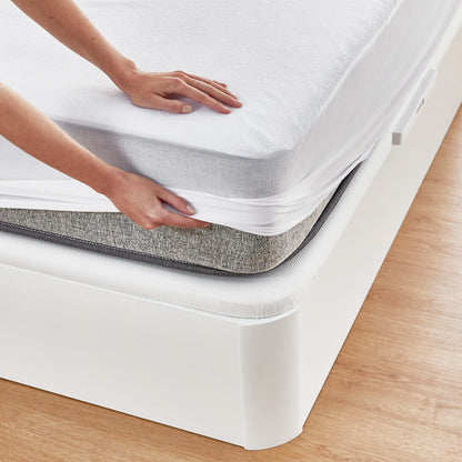 Pikolin Home PP05 Waterproof and Breathable Terry Mattress Protector 100% Cotton, white, 180 x 190/200 cm