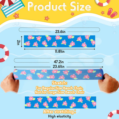 8 Pack Towel Bands for Beach Chairs Cruise Towel Clips for Lounge Beach Pool Chairs Towel Strap Holder Elastic Windproof Beach Accessories for Summer