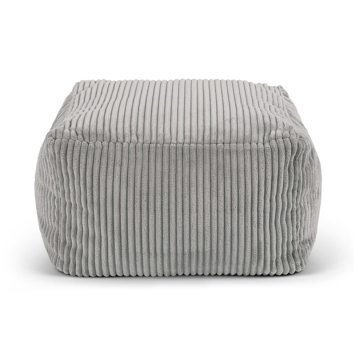 icon Amara Small Cord Bean Bag Footstool with Filling Included, Grey