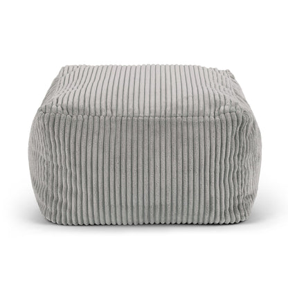 icon Amara Small Cord Bean Bag Footstool with Filling Included, Grey