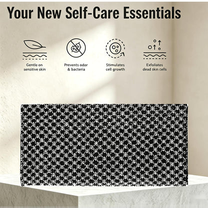 90cm Extra Long Exfoliating Towel for Back - Deep Clean Dead Skin Remover, Gentle Mesh Body Scrubber with Rich Lather