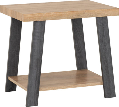 Seconique Eddie Side Table in Grey/Sonoma Effect