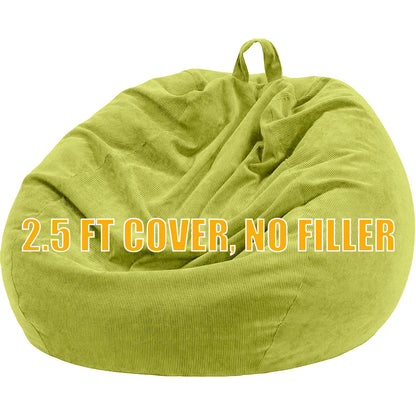 Nobildonna Bean Bag Chair Cover (No Filler) for Kids Beanbag Stuffed Animal Storage Without Filling Plush Toys Holder and Organizer Soft Premium