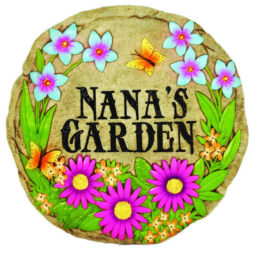 Spoontiques - Garden D?cor - Nana's Garden Stepping Stone - Decorative Stone for Garden - Resin