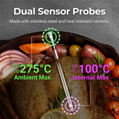 MEATER SE [NEW]: Smart Bluetooth Wireless Meat Thermometer Digital | 50+ Master Class Recipes in Free App | Internal & Ambient Temp | Ideal for Oven,