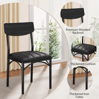 Jocoevol Round Dining Table and 4 Chairs Set of 4, Circle Dinner Table with Shelves, Space Saving Wood Kitchen & Dining Room Furniture