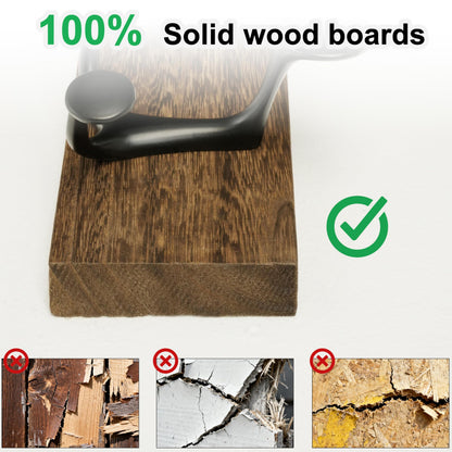 SKOLOO 43cm Wood Burnt Coat Rack Wall Mount with 3 Triple Hooks - Ideal for Family Entrances, Classrooms, and Pet Supplies Storage