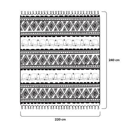 Milam London Boho Throw Blanket | Bohemian Throws For King Size Beds | Reversible Bohemian Bedding | Sofa Throw Large 3 Seater | King Size Bedspread