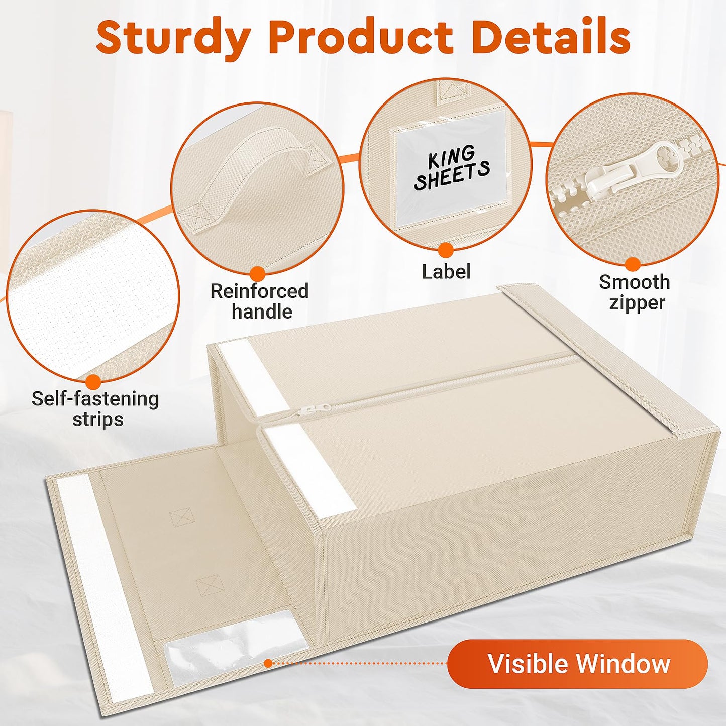 StorageTastic Bed Sheet Closet Organizers and Storage Under Bed Storage