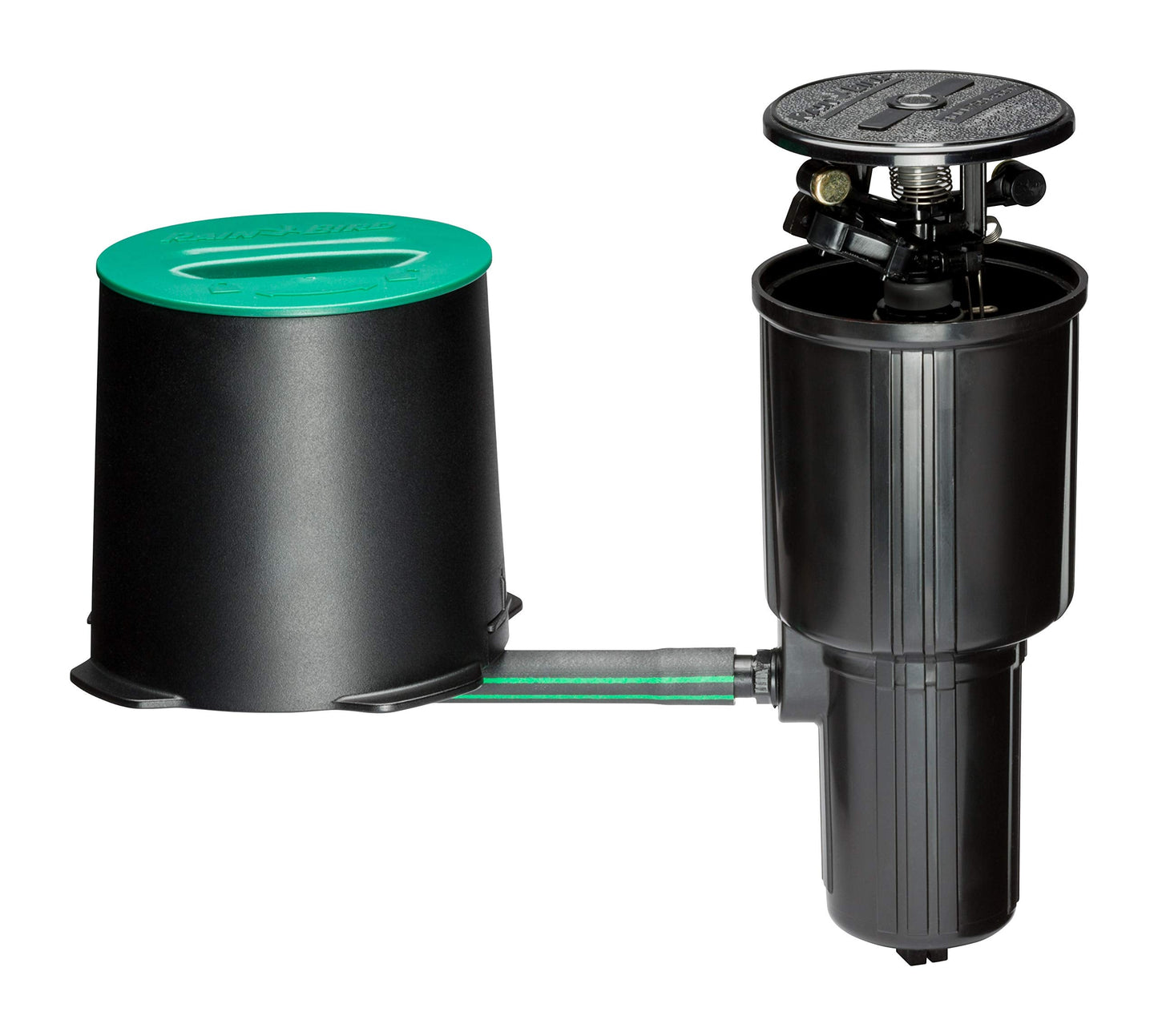 Rain Bird LG3HE In-Ground Impact Sprinkler with Click-N-Go Hose Connect, Green/Black