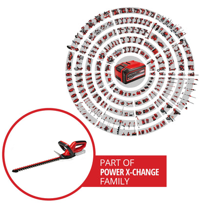 Einhell Power X-Change 18V Cordless Hedge Trimmer - 46cm (18 Inch) Cutting Length, Laser-Cut Diamond-Ground Steel Blades - GE-CH 1846 Li Electric