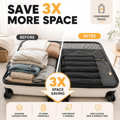 Small Vacuum Storage Bags for Travel, 2Pack Vacuum Storage Bags,Reusable Oxford Cloth Vacuum Pack Bags Compatible withSuitcase Luggage Space