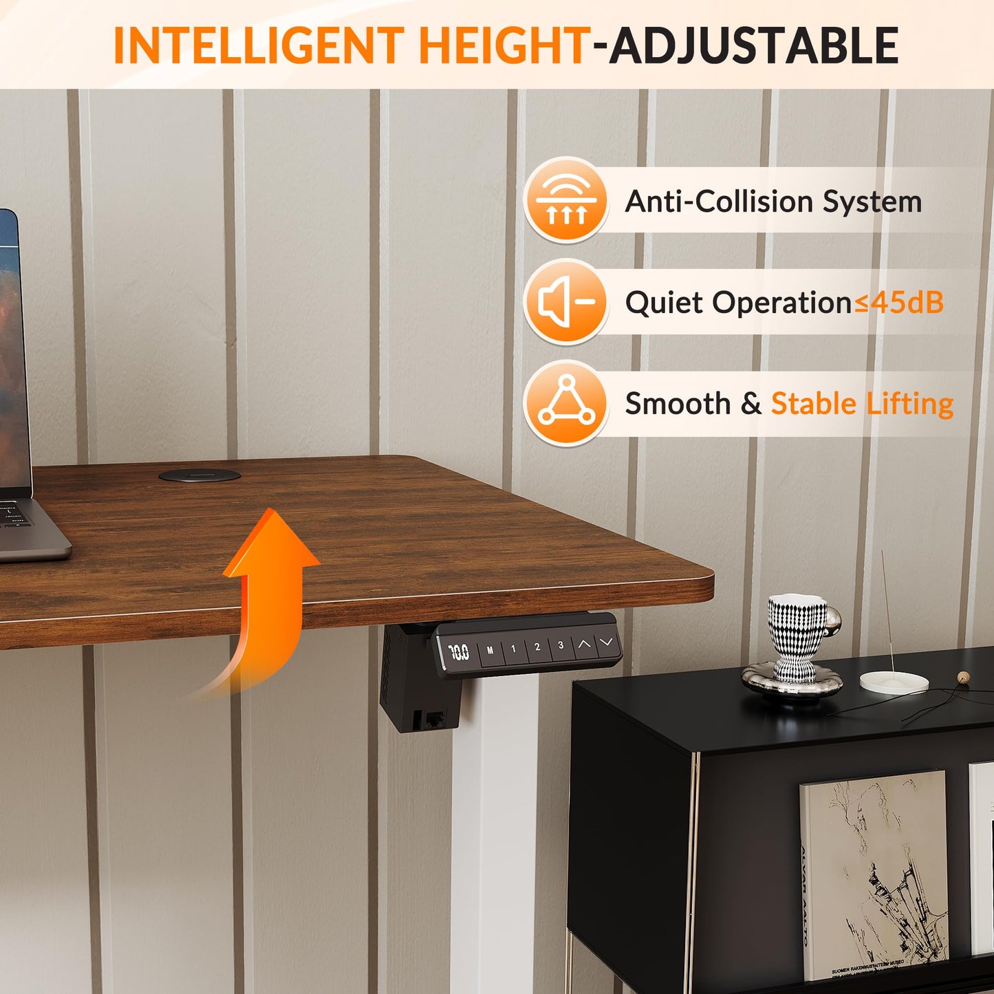 ELEGANT Electric Standing Desk 120x60cm, Height Adjustable Sit Stand Desk