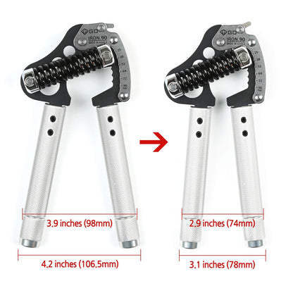 GD Iron Grip EXT 90 Hand Grip Strengthener Adjustable Hand Gripper (25 to 90kg) Hand Strength Trainer for Forearms, Wrist strengtheners Wrist Training