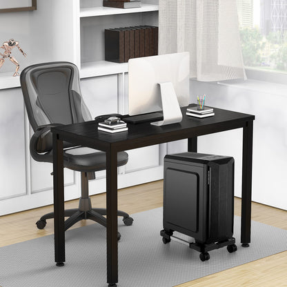 Hmseng Pc Stand, Adjustable computer tower stand, Cpu Stand with 4 Rolling Caster Wheels,Fits Most PC Under Desk-Black