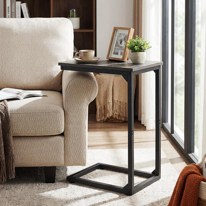 AMHANCIBLE C-Shaped Side Table, Side Table Living Room, Sofa Table