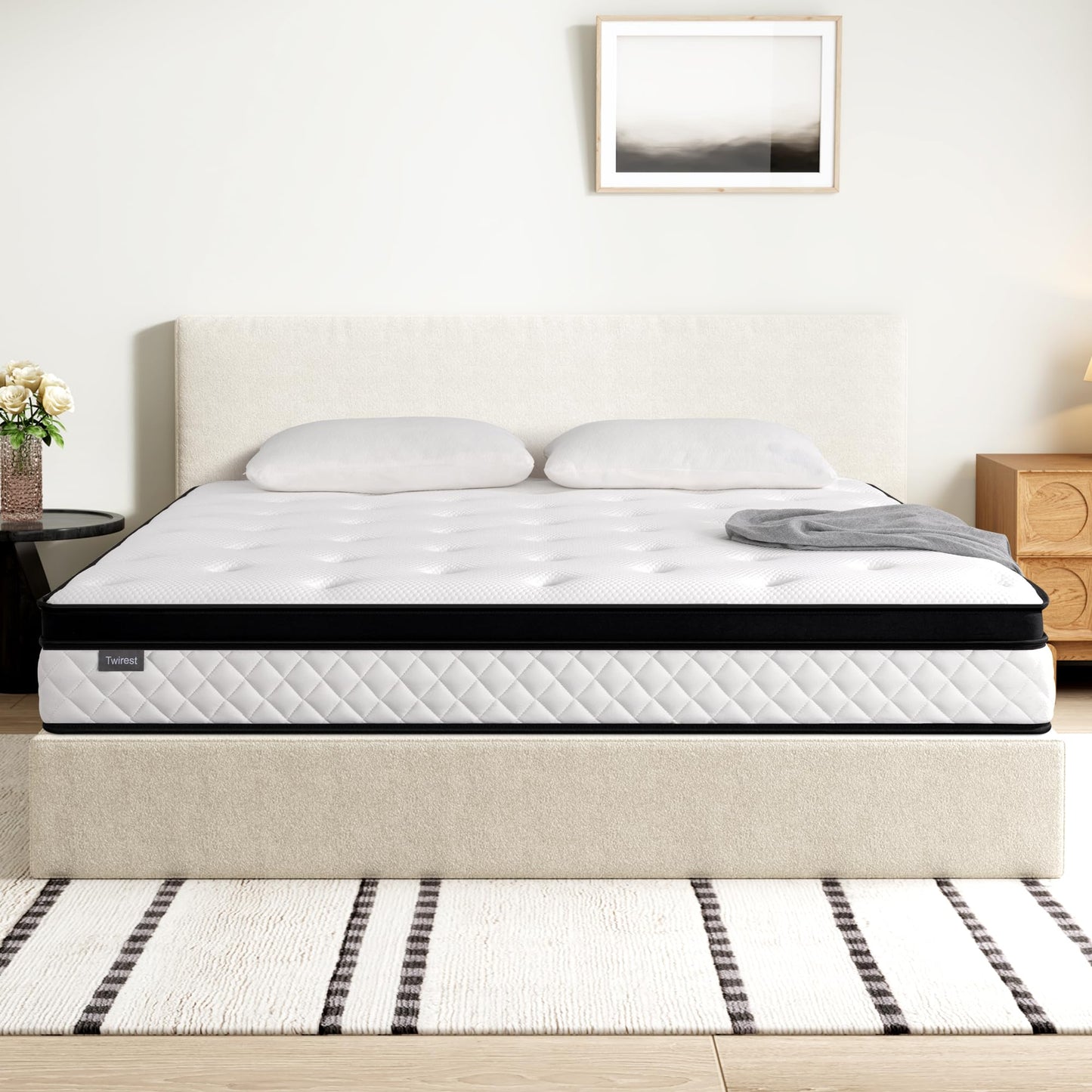 Twirest King Mattress,Hybrid Mattress 150x200x22cm Pocket Sprung Mattress