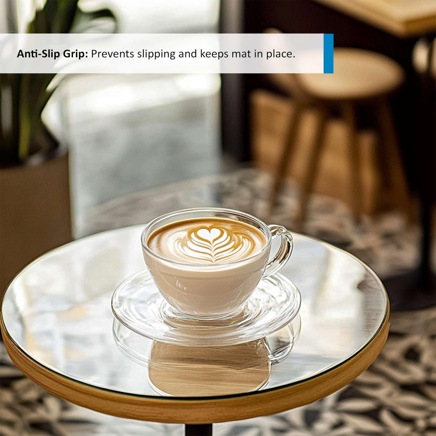 Round Clear PVC Table Protector, Heat Resistant & Waterproof, Clear (Round 120cm)