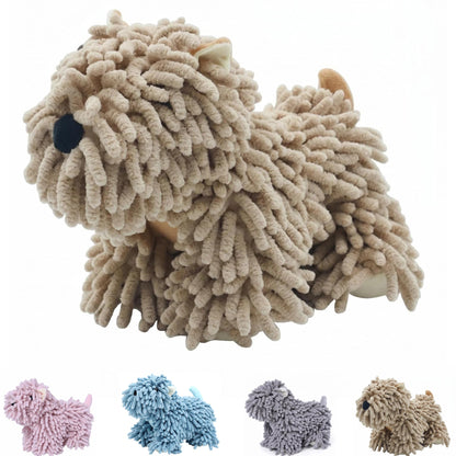 FILOEEX Cute Dog Shaped Chenille Hand Towel, Ultra Soft Highly Absorbent Fluffy Hand Towel