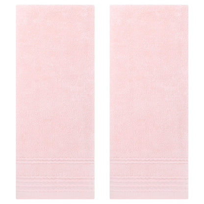 HMETOL Striped Comfort and Quick Drying Hand Towel Set (14 x 30 Inches)
