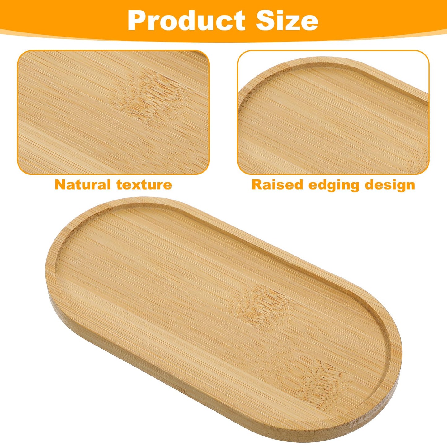 Hecila Bamboo Soap Tray Oval Soap Dispenser for Bathroom Wooden Soaps Dish Multi-Functional Countertop Bathtub Organizer Tray Kitchen Holders Jewelry