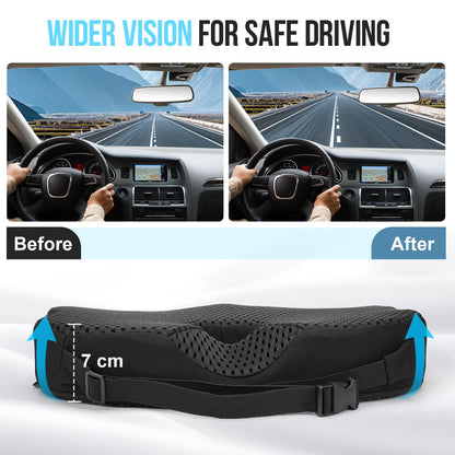 Arbanith Car Seat Cushion for Driving – Ergonomic Wedge Memory Foam Booster