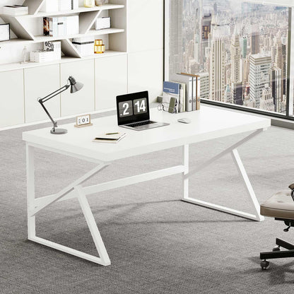 HSH Computer Desk Gaming Office Table for Home Bedroom 140cm White Oak