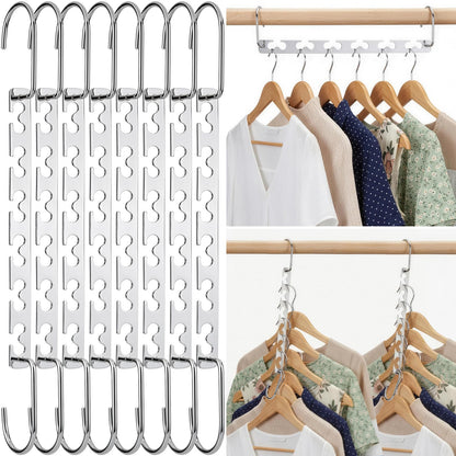 HOUSE DAY Space Saving Magic Hangers Pack of 20 Magic Hangers Metal Hanger Oragnizer Closet Space Saver Hangers