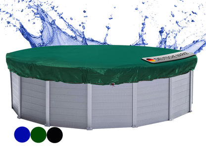 QUICK STAR Winter Swimming Pool Cover Round 180g/m? for Poolsize 420-460cm (15ft) Tarpaulin dimension ? 520cm Green