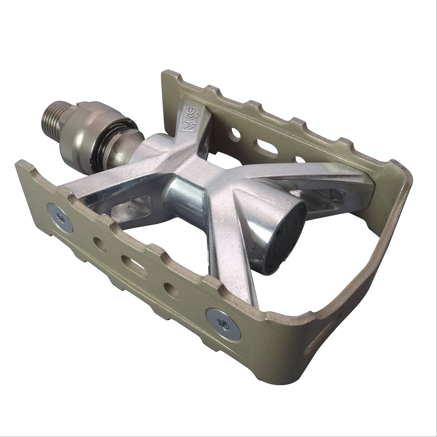 MKS Esprit EZY Superior: Quick-release, lightweight pedal for urban cycling, Metallic