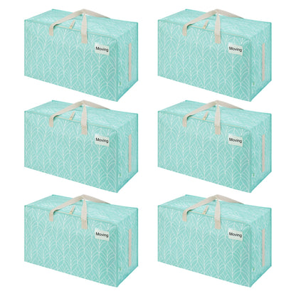 VENO 6 Pack Heavy-Duty Oversize Large Storage Bag with Zips for Moving, Clothes Storage, Laundry Bag, Packing, House Solutions, Water-Resistant
