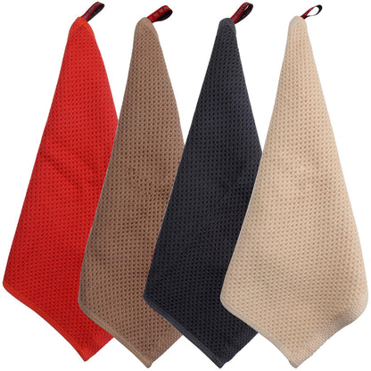 Roellgs 4 Pack Kitchen Bathroom Hand Drying Towels, Wash Towels, Microfibre Hand Towels, Dry Your Hands Immediately