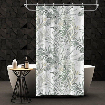 Bovlleetd Stable Eucalyptus Leaf Shower Curtain for Small Bathtub Spring Natural Botanical Plants Fabric Bathroom Curtain Waterproof Polyester Fabric