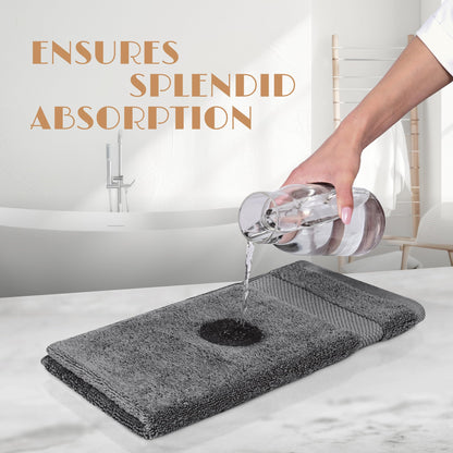 White Classic | 12 Pack 40x68 cm | Wealuxe Grey Hand Towels for Bathroom, Cotton Hand Towel Bulk for Home Kitchen or Gym and Spa
